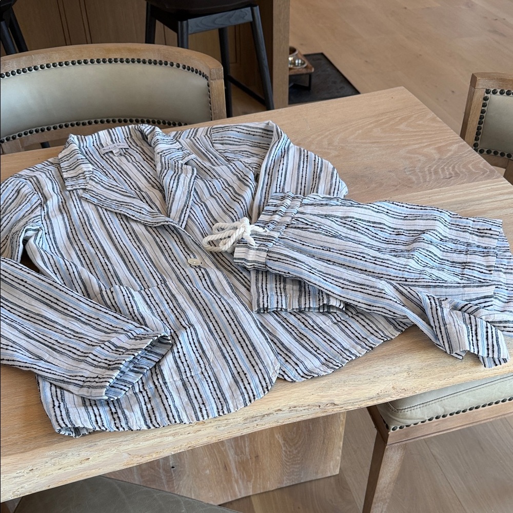 Michael Stars Striped Cotton Blazer and Shorts Set.  Be ready for spring!